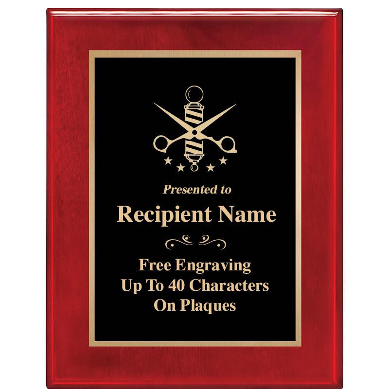 7 X 9 GLOSSED ROSEWOOD PLAQUE