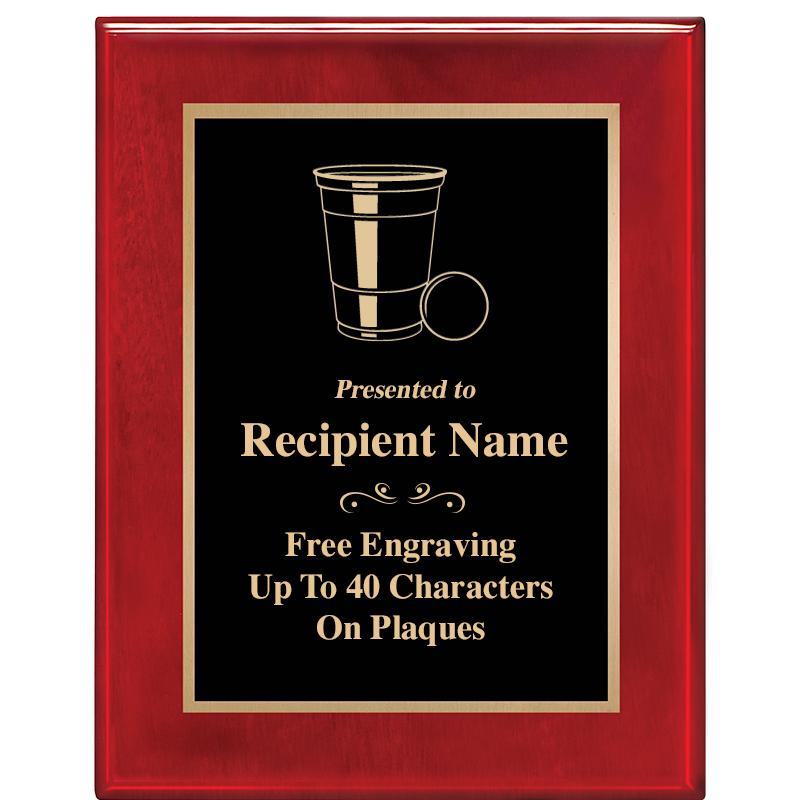 7 X 9 GLOSSED ROSEWOOD PLAQUE