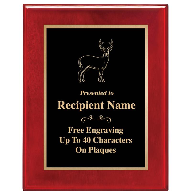 7 X 9 GLOSSED ROSEWOOD PLAQUE