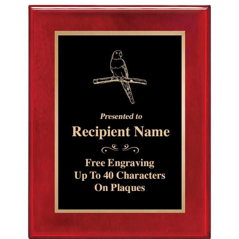 7 X 9 GLOSSED ROSEWOOD PLAQUE