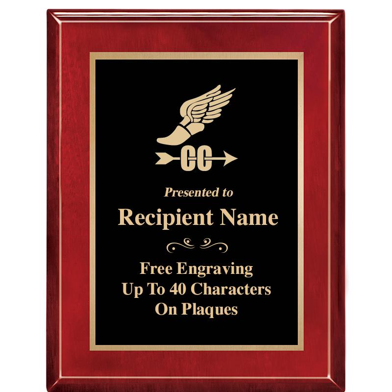 7 X 9 GLOSSED ROSEWOOD PLAQUE