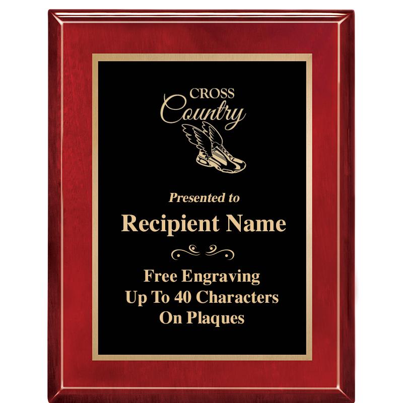 7 X 9 GLOSSED ROSEWOOD PLAQUE