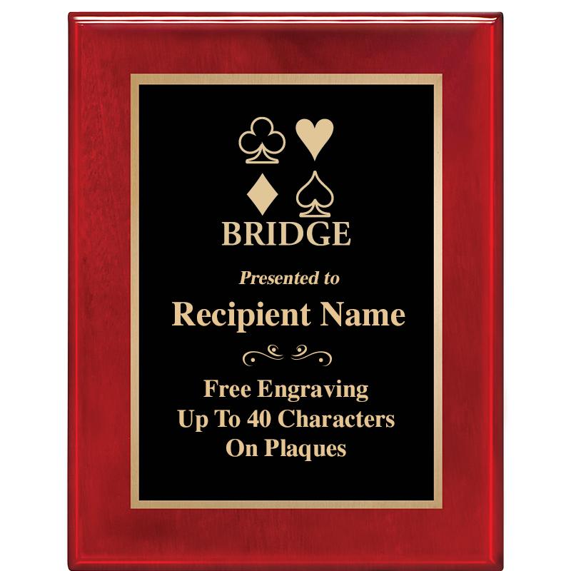 7 X 9 GLOSSED ROSEWOOD PLAQUE