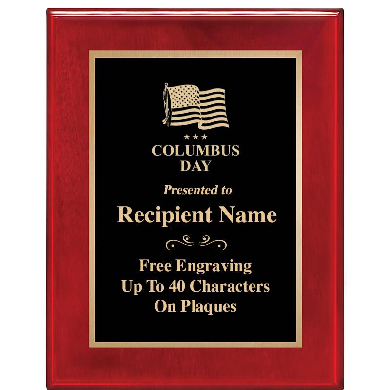 7 X 9 GLOSSED ROSEWOOD PLAQUE