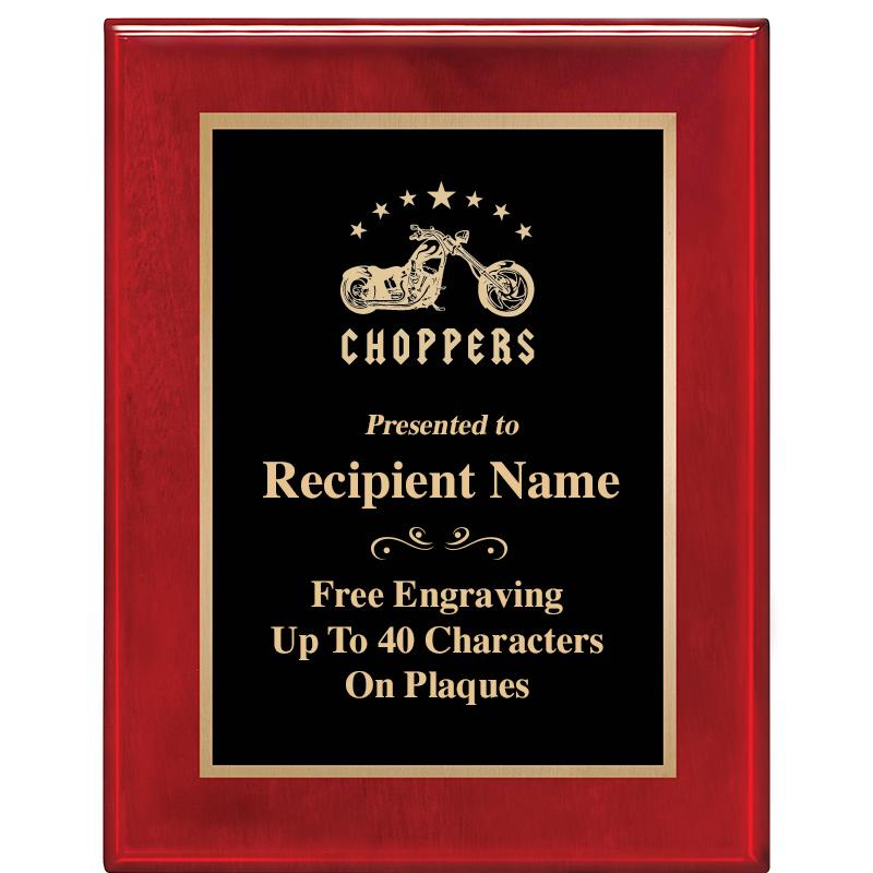 7 X 9 GLOSSED ROSEWOOD PLAQUE