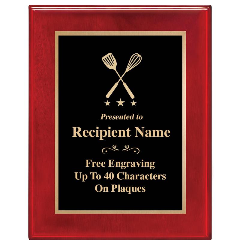 7 X 9 GLOSSED ROSEWOOD PLAQUE