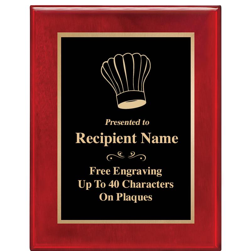7 X 9 GLOSSED ROSEWOOD PLAQUE