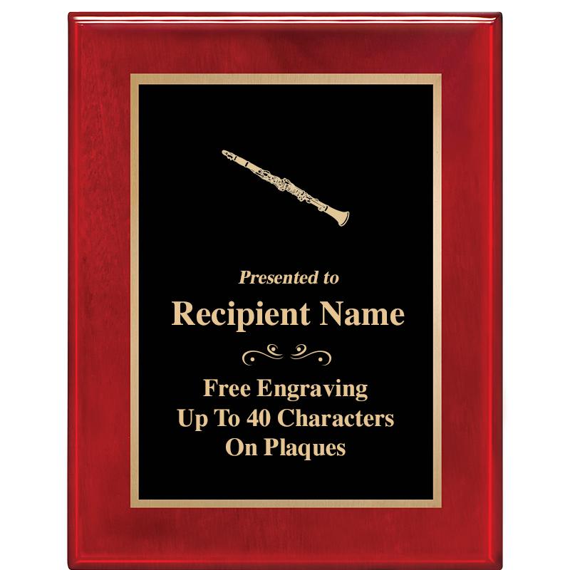 7 X 9 GLOSSED ROSEWOOD PLAQUE