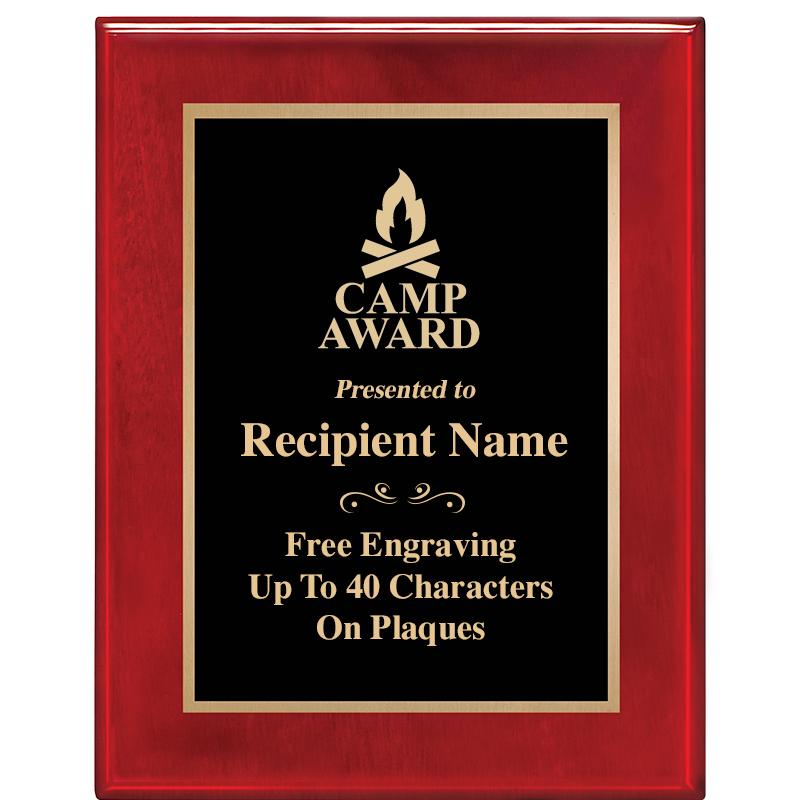 7 X 9 GLOSSED ROSEWOOD PLAQUE