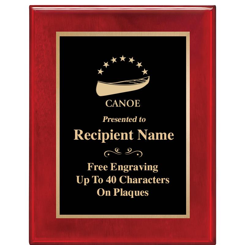 7 X 9 GLOSSED ROSEWOOD PLAQUE