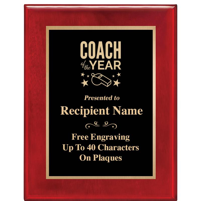 7 X 9 GLOSSED ROSEWOOD PLAQUE