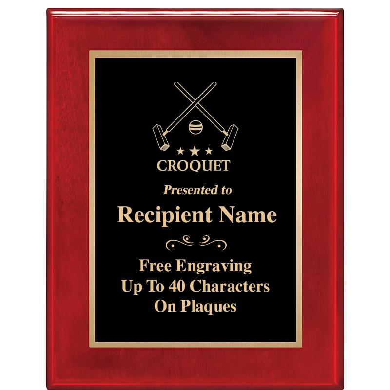 7 X 9 GLOSSED ROSEWOOD PLAQUE