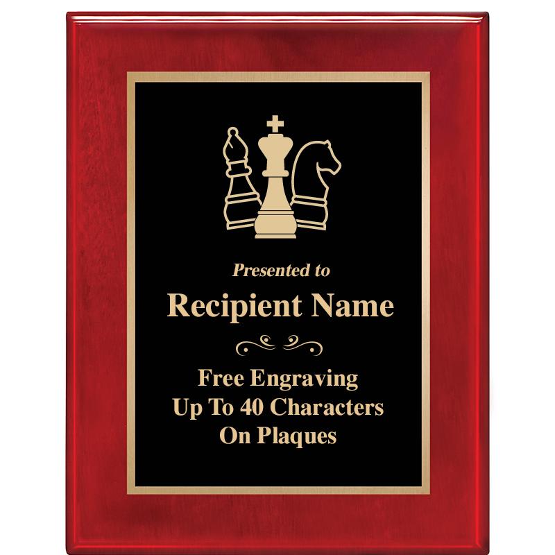 7 X 9 GLOSSED ROSEWOOD PLAQUE