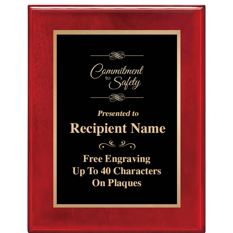 7 X 9 GLOSSED ROSEWOOD PLAQUE