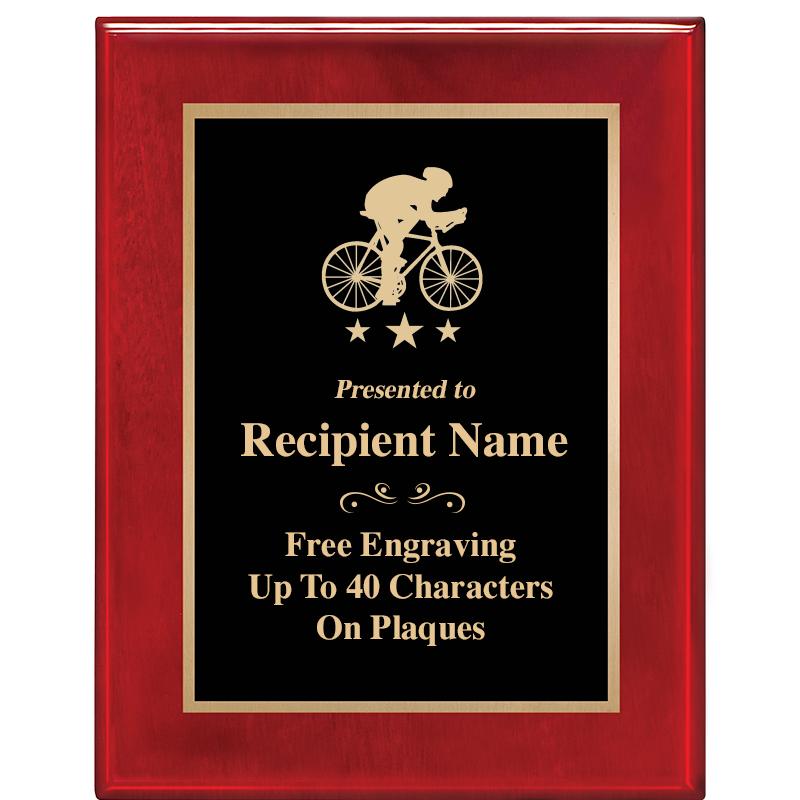 7 X 9 GLOSSED ROSEWOOD PLAQUE