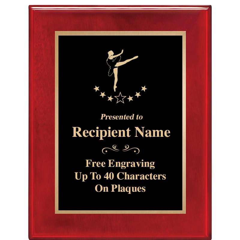 7 X 9 GLOSSED ROSEWOOD PLAQUE