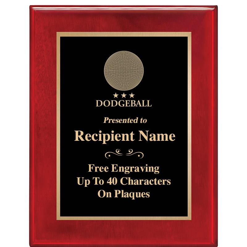 7 X 9 GLOSSED ROSEWOOD PLAQUE