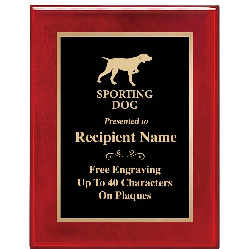 7 X 9 GLOSSED ROSEWOOD PLAQUE