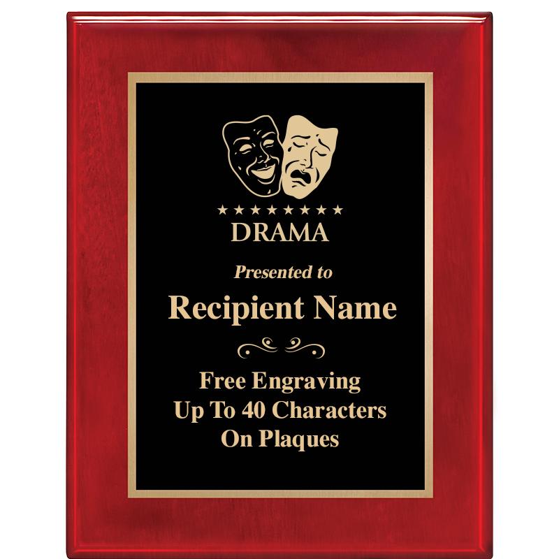 7 X 9 GLOSSED ROSEWOOD PLAQUE