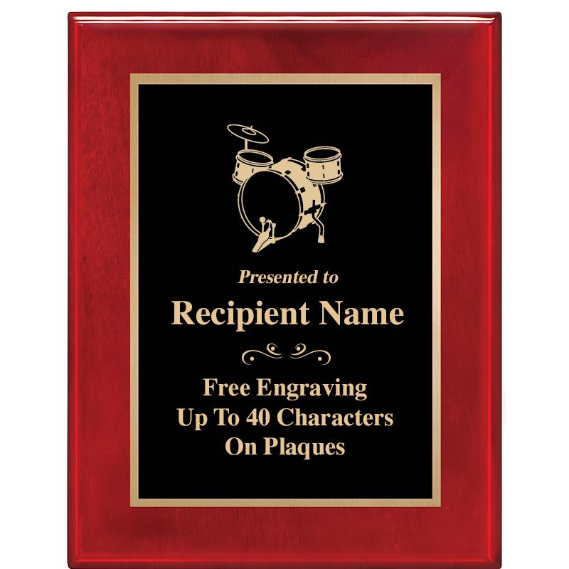 7 X 9 GLOSSED ROSEWOOD PLAQUE