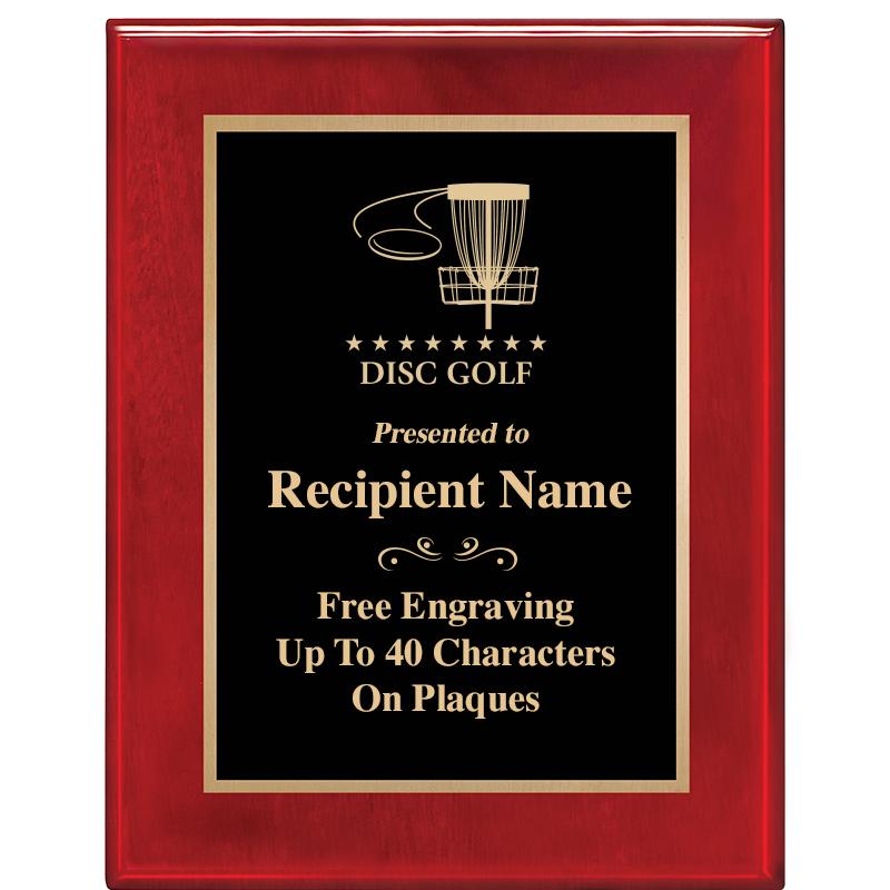 7 X 9 GLOSSED ROSEWOOD PLAQUE