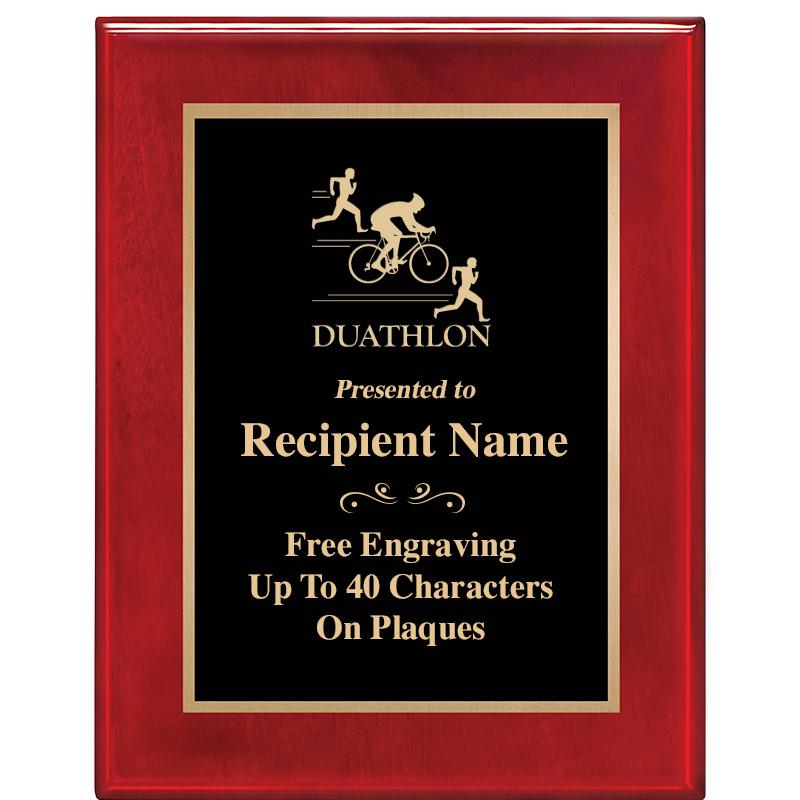 7 X 9 GLOSSED ROSEWOOD PLAQUE