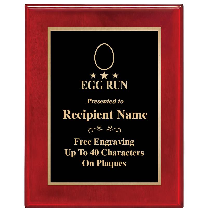7 X 9 GLOSSED ROSEWOOD PLAQUE