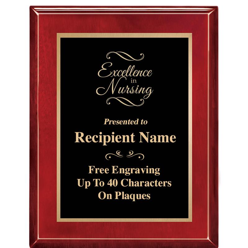 7 X 9 GLOSSED ROSEWOOD PLAQUE