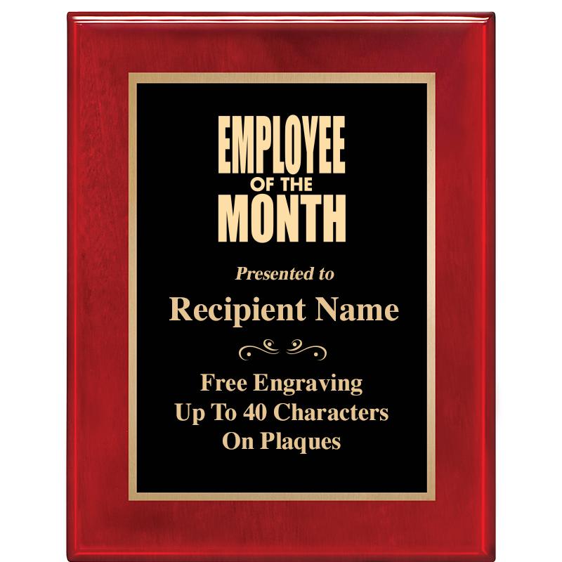 7 X 9 GLOSSED ROSEWOOD PLAQUE