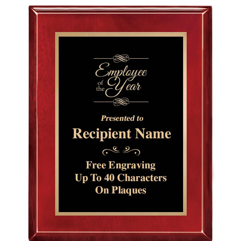 7 X 9 GLOSSED ROSEWOOD PLAQUE