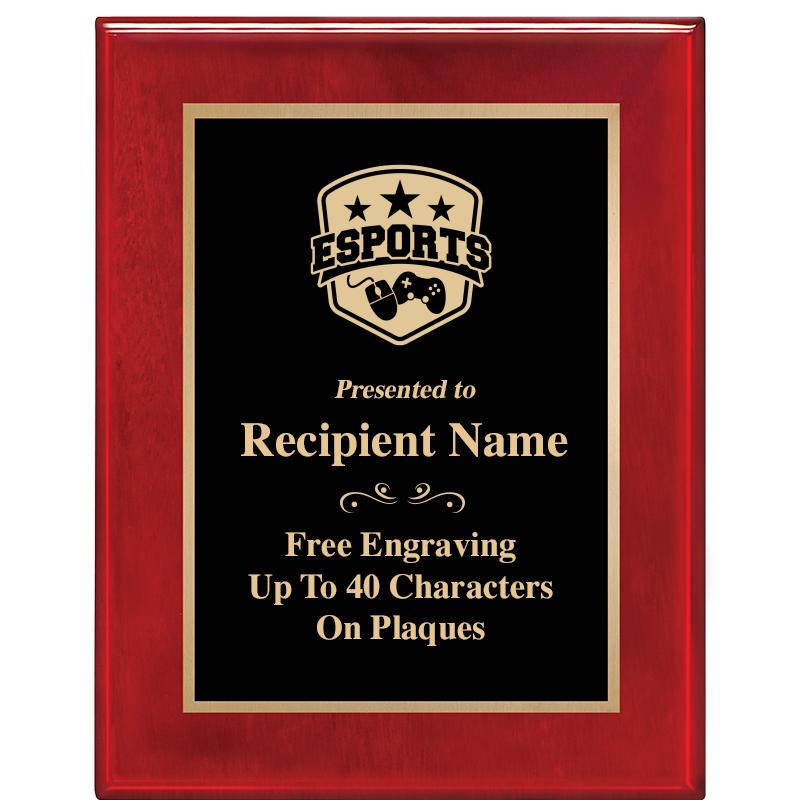 7 X 9 GLOSSED ROSEWOOD PLAQUE
