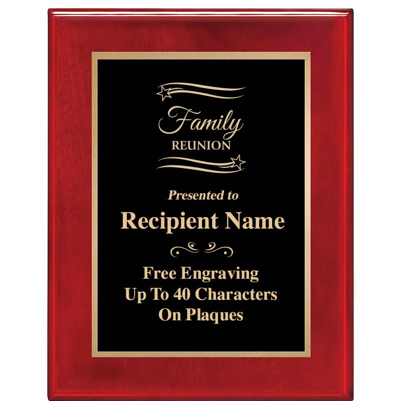 7 X 9 GLOSSED ROSEWOOD PLAQUE