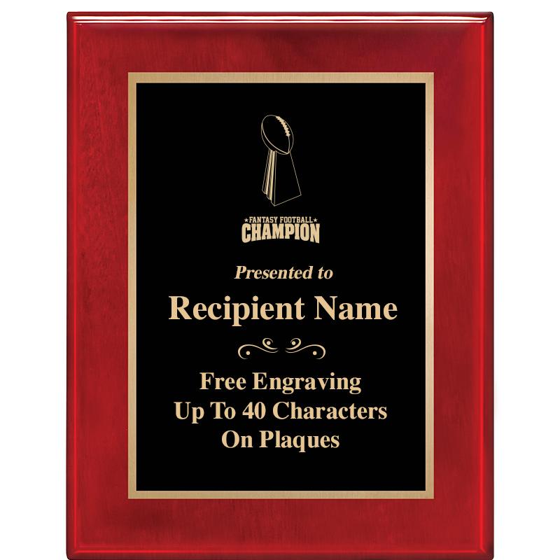7 X 9 GLOSSED ROSEWOOD PLAQUE