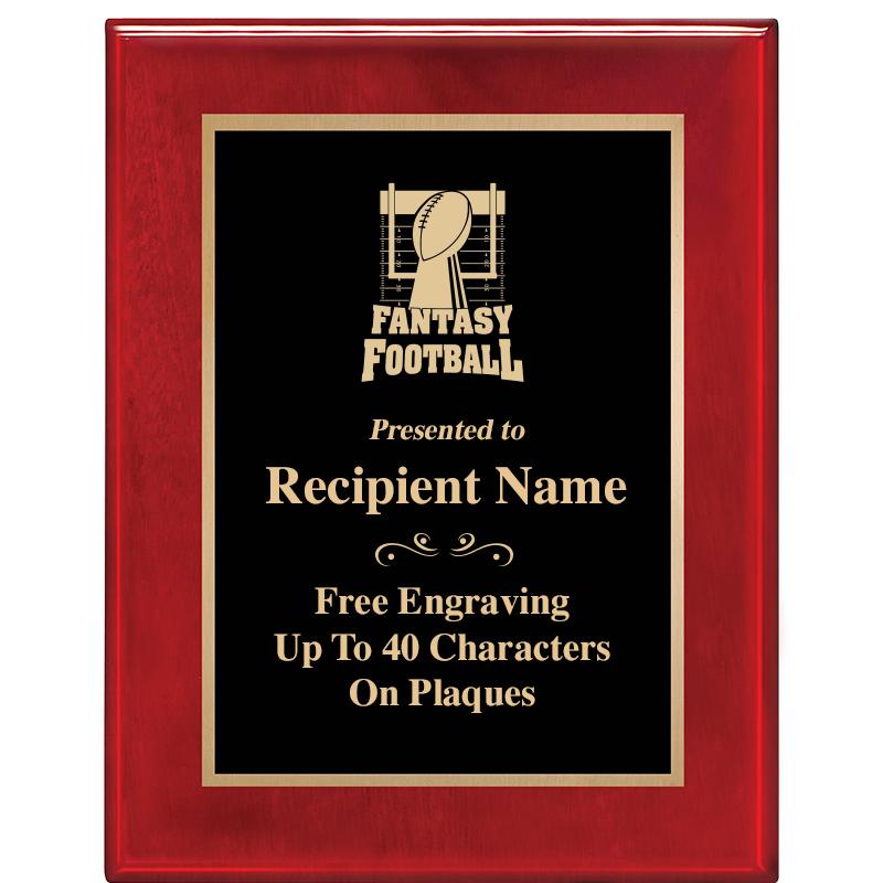 7 X 9 GLOSSED ROSEWOOD PLAQUE