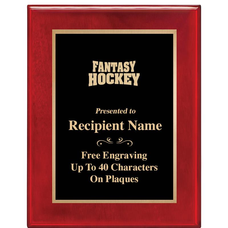 7 X 9 GLOSSED ROSEWOOD PLAQUE