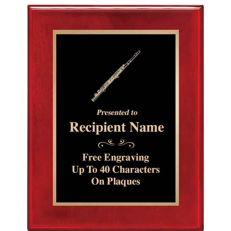 7 X 9 GLOSSED ROSEWOOD PLAQUE