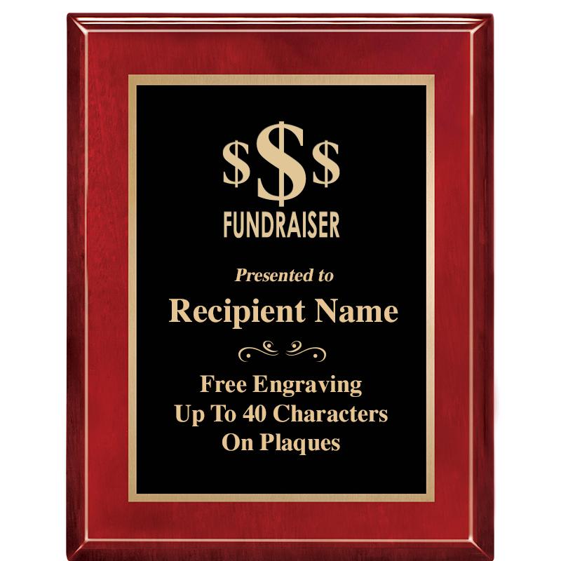 7 X 9 GLOSSED ROSEWOOD PLAQUE