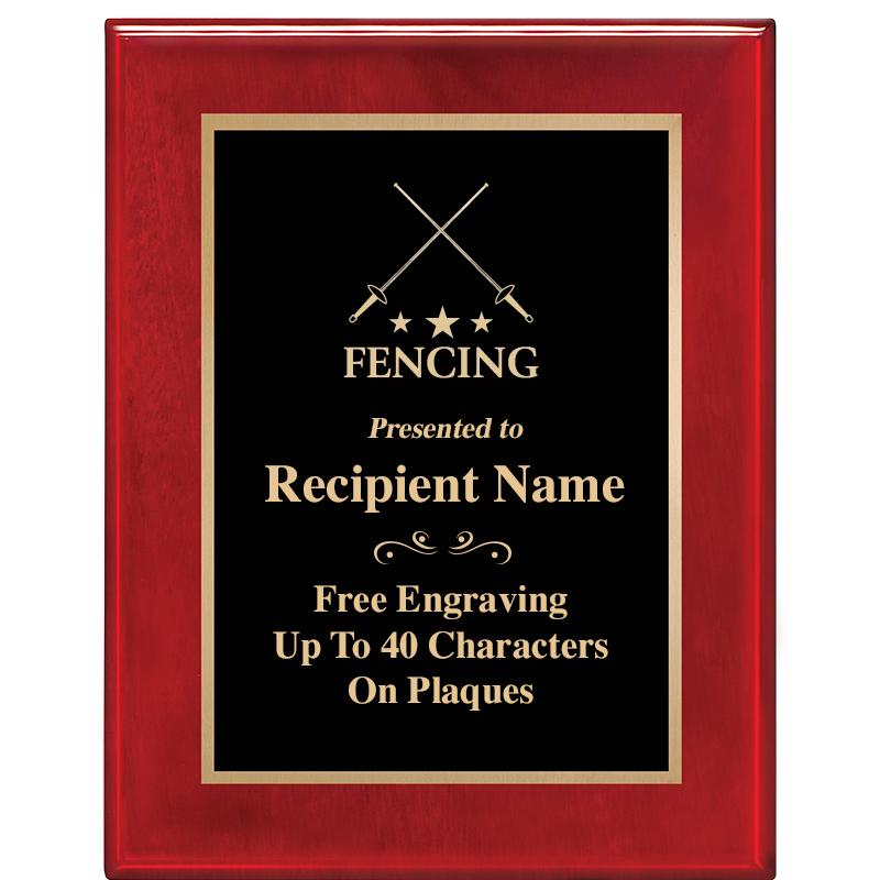 7 X 9 GLOSSED ROSEWOOD PLAQUE