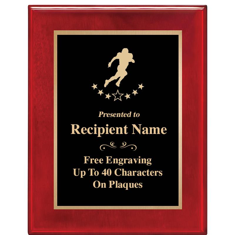 7 X 9 GLOSSED ROSEWOOD PLAQUE