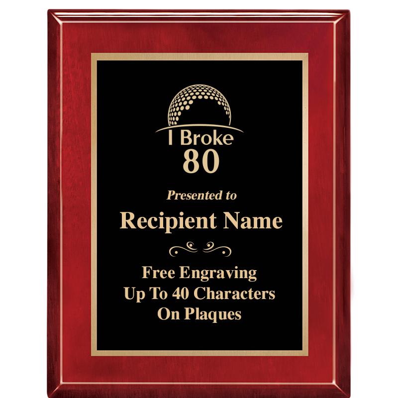 7 X 9 GLOSSED ROSEWOOD PLAQUE