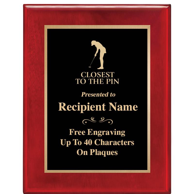 7 X 9 GLOSSED ROSEWOOD PLAQUE