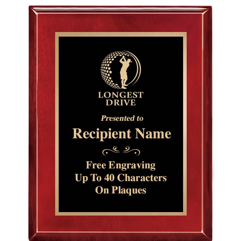 7 X 9 GLOSSED ROSEWOOD PLAQUE