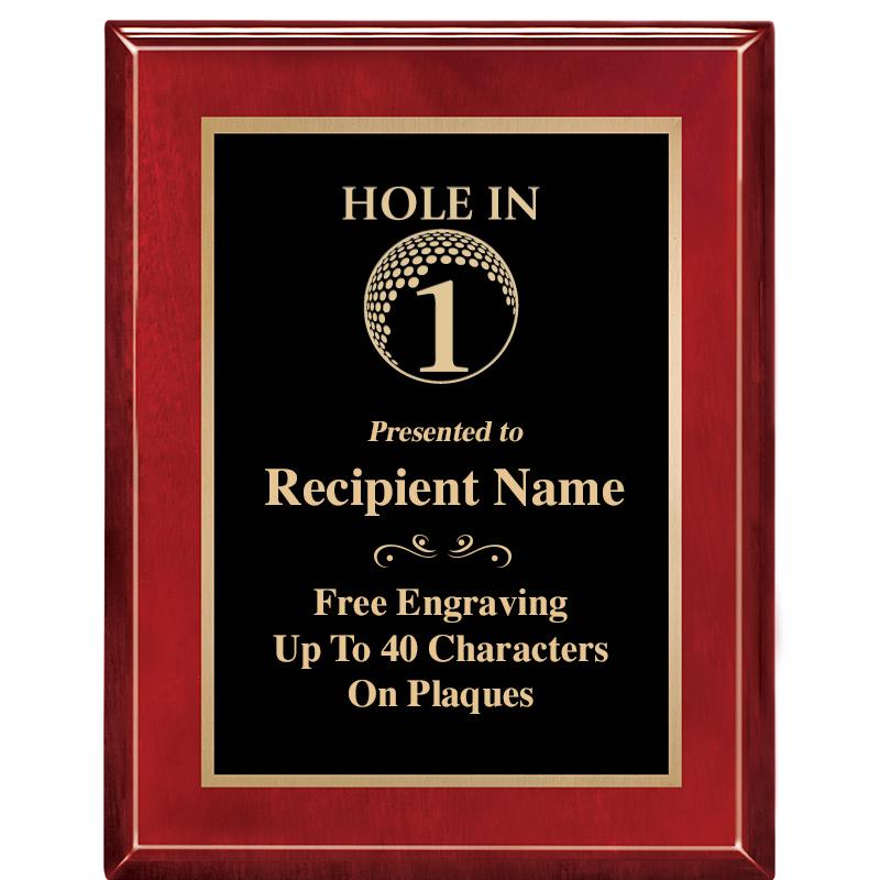 7 X 9 GLOSSED ROSEWOOD PLAQUE