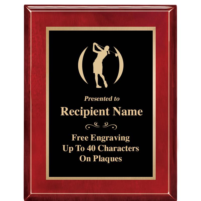 7 X 9 GLOSSED ROSEWOOD PLAQUE