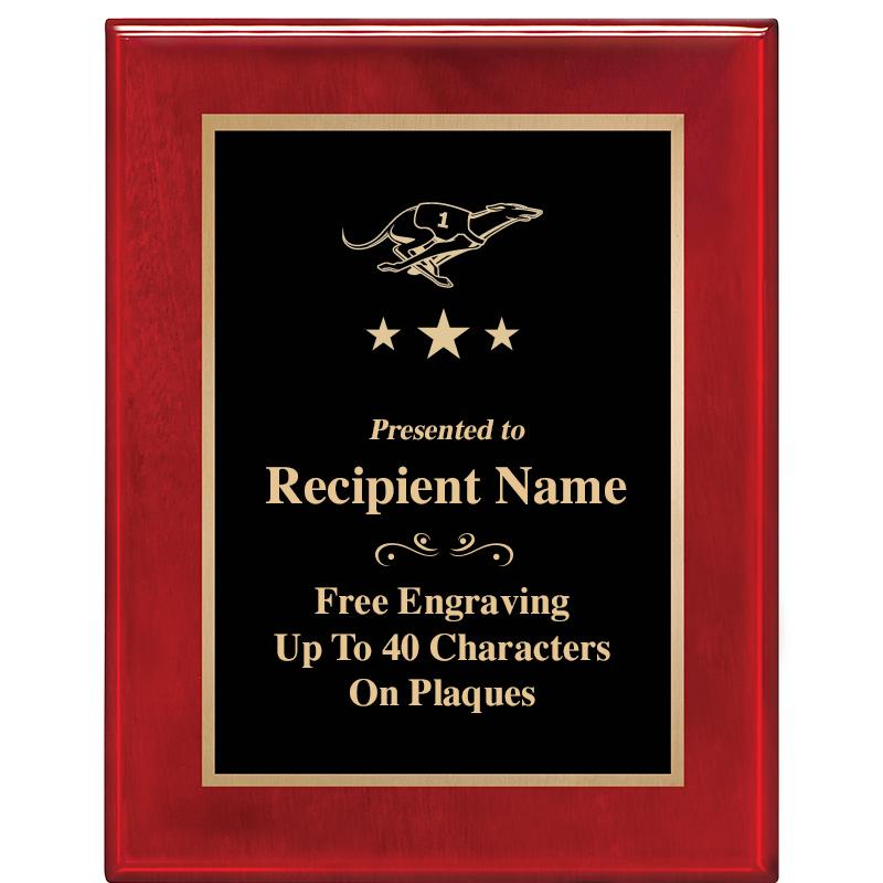 7 X 9 GLOSSED ROSEWOOD PLAQUE