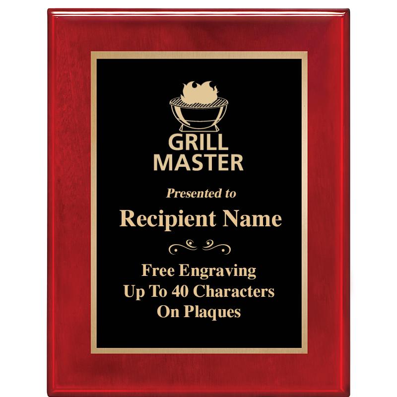 7 X 9 GLOSSED ROSEWOOD PLAQUE