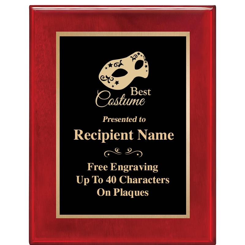 7 X 9 GLOSSED ROSEWOOD PLAQUE