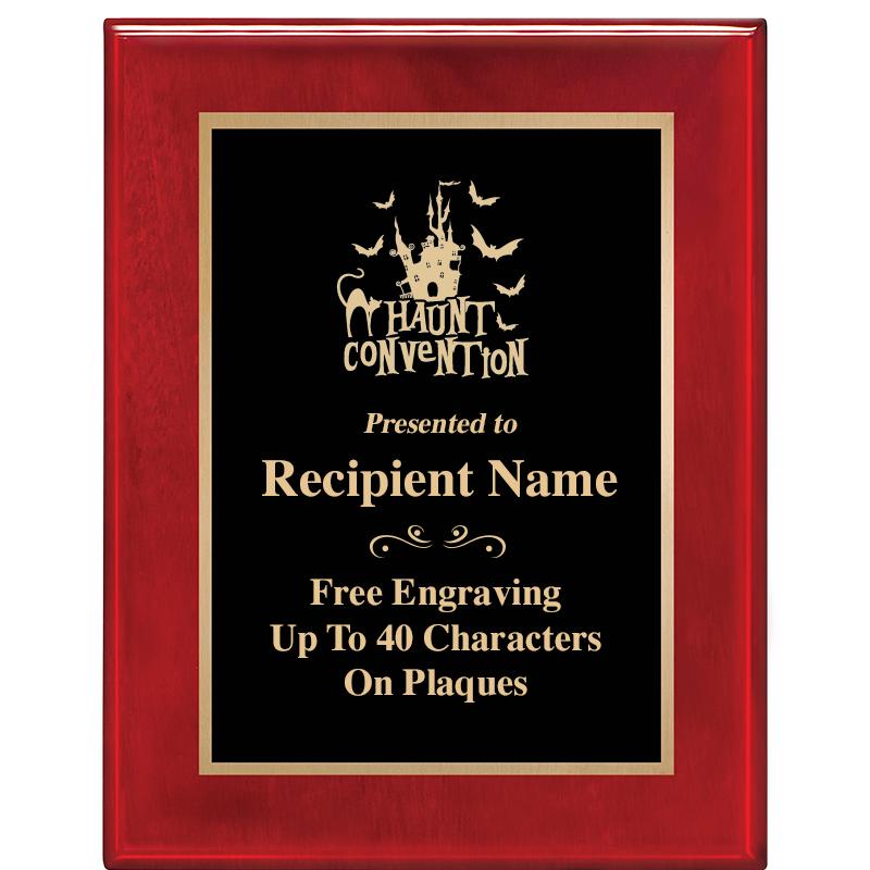 7 X 9 GLOSSED ROSEWOOD PLAQUE