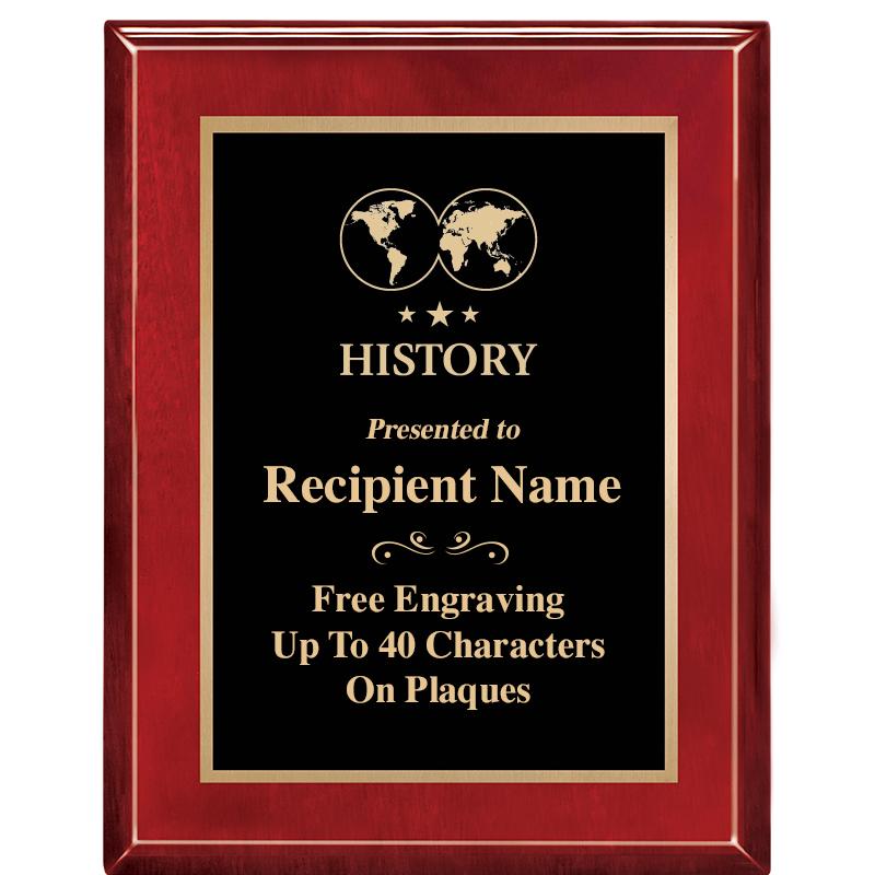 7 X 9 GLOSSED ROSEWOOD PLAQUE