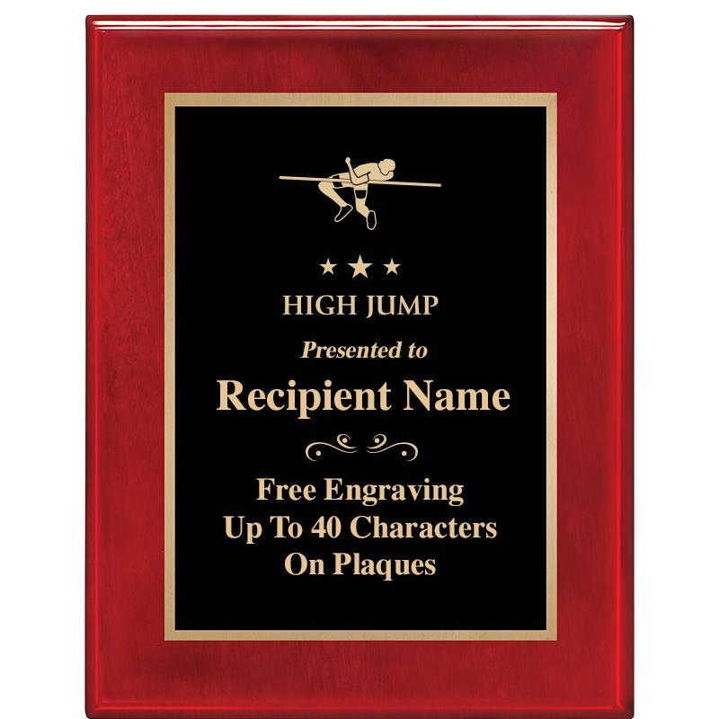 7 X 9 GLOSSED ROSEWOOD PLAQUE